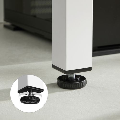 Table Rova En Chêne, Pieds Blancs, Style Moderne Pour Salle à Manger