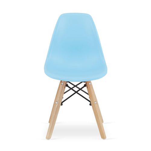 Chaise Zubi Bleue En Bois, Design Ergonomique Pour Chambre D'enfant