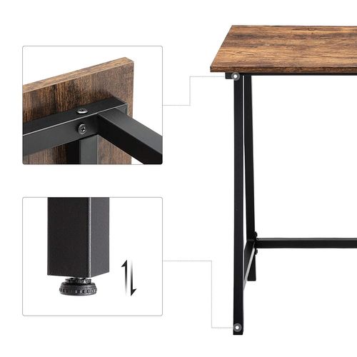 Bureau D'ordinateur, Structure En Métal Style Rustique, Pour Bureau à Domicile