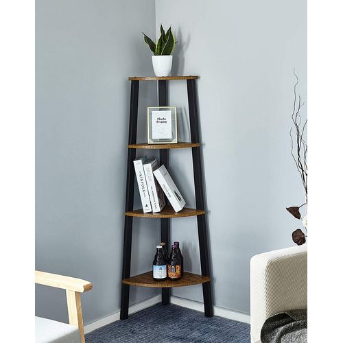 Étagère D'angle En Métal Rustique Pour Salon Et Chambre