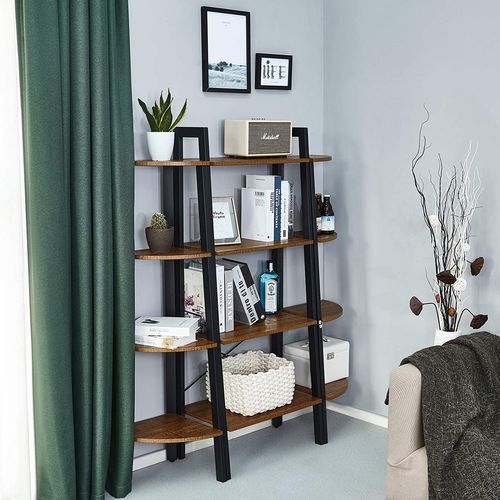 Étagère D'angle En Métal Rustique Pour Salon Et Chambre