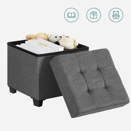 Pouf De Rangement Pufa En Mdf Gris Clair Pour Chambre Lsf014g01v1