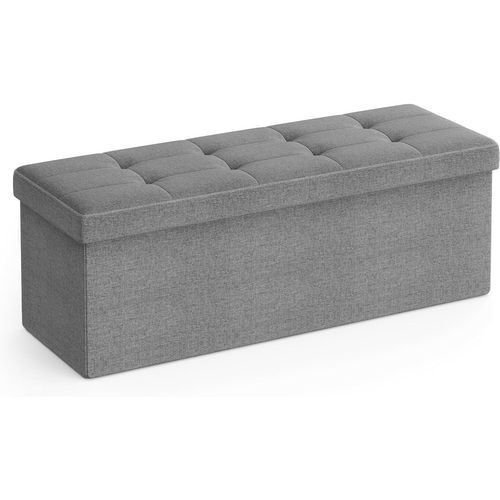 Pouf De Rangement Pufa En Mdf Gris Clair Pour Chambre à Coucher