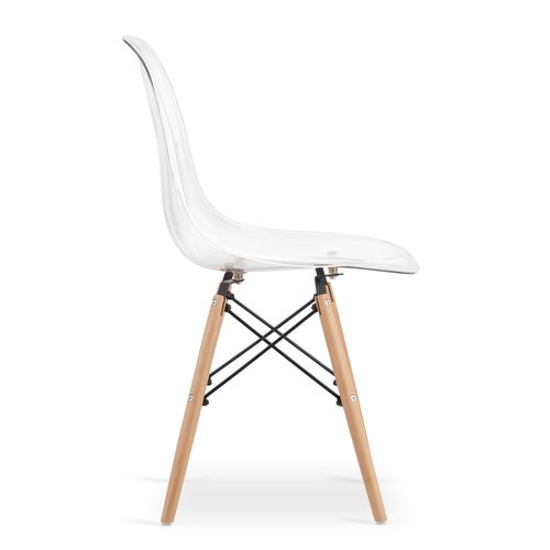 Chaise Osaka Pieds Naturels Transparents Pour Salon