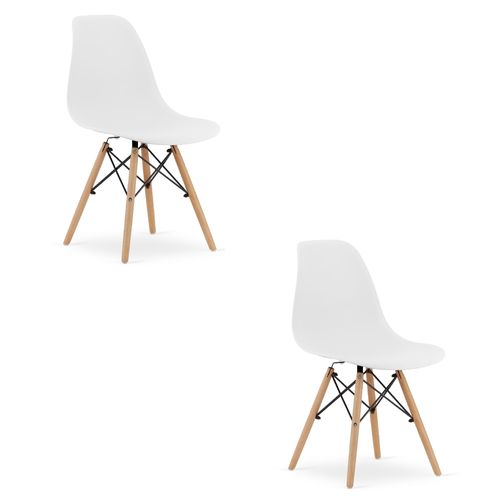 Chaise Osaka Blanche, Pieds Naturels, Design Ergonomique X2