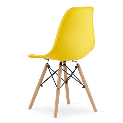 Chaise Osaka Jaune, Pieds Naturels, Design Ergonomique X3