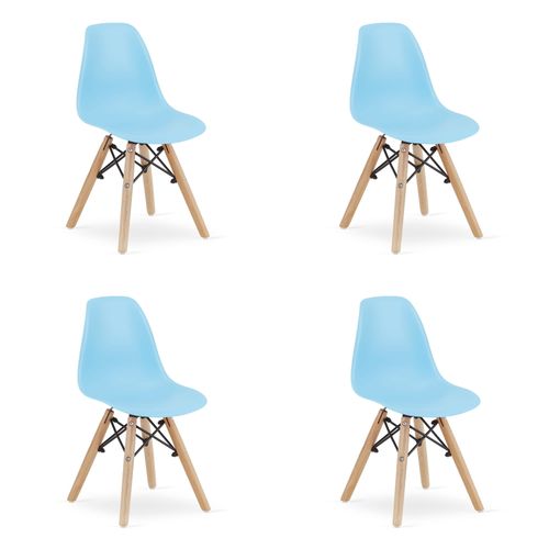 Chaise Ergonomique Zubi Bleue En Polypropylène X4