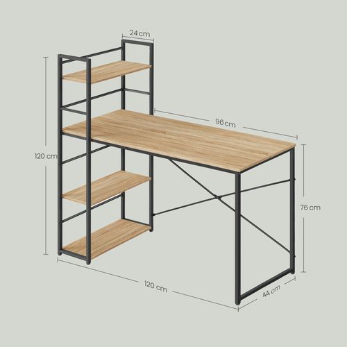 Bureau D'ordinateur Max 4.0 Chêne Sonoma, Design Moderne, Réglable