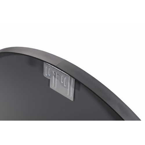 Miroir Rond 70 Cm, Cadre En Métal Noir, Style Scandinave