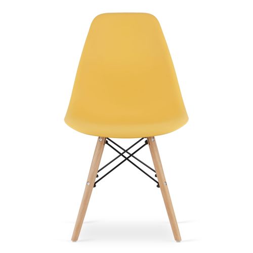 Chaise Osaka Moutarde Pieds Naturels Polypropylène X3