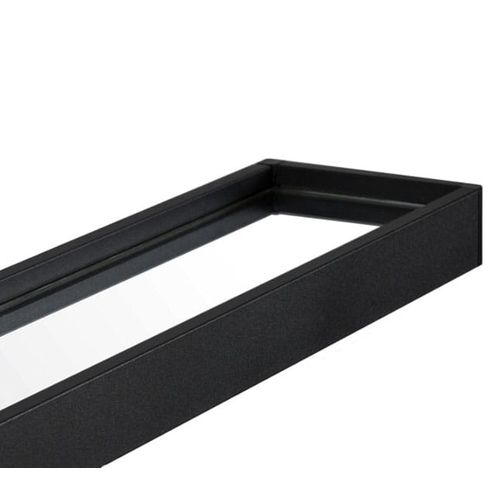 Miroir Avec Étagère 60 Cm, Rond, Noir, Style Loft