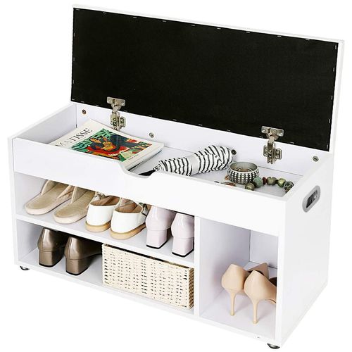 Meuble à Chaussures Avec Siège Pour Entrée, Blanc - Lhs30w