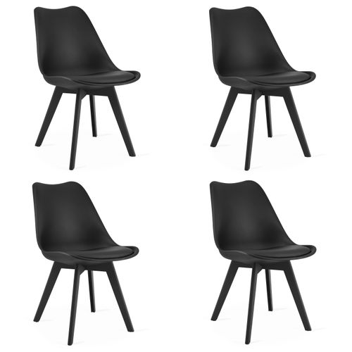 Chaise Rixk - Design Ergonomique Noir Pour Salon X4