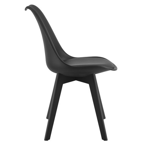Chaise Rixk - Design Ergonomique Noir Pour Salon X4