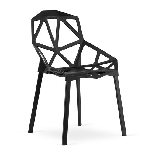 Chaise Essen - Design Ergonomique Moderne, Noir X 4