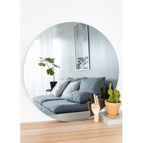 Miroir Rond 80 Cm - Design Sans Cadre Pour Salle De Bain Et Salon