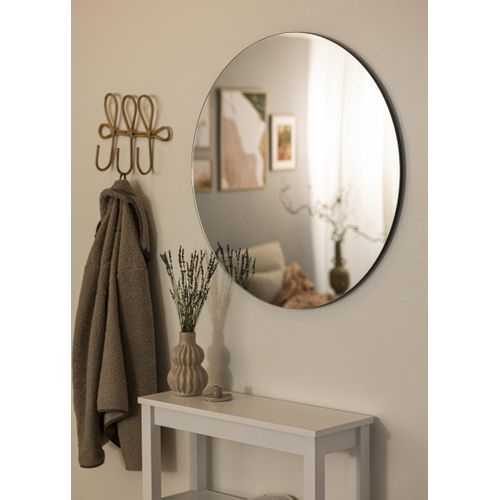 Miroir Rond 80 Cm - Design Sans Cadre Pour Salle De Bain Et Salon