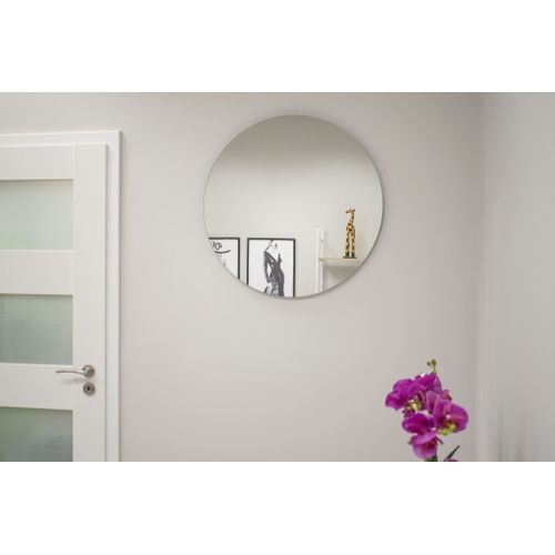 Miroir Rond 80 Cm - Design Sans Cadre Pour Salle De Bain Et Salon