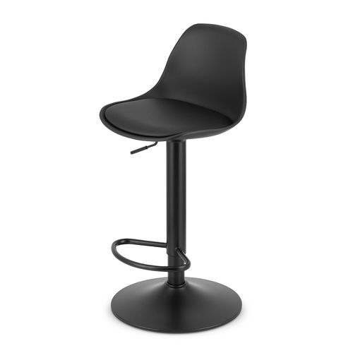Tabouret Pivotant Hoga - Noir Avec Base Noire X 2