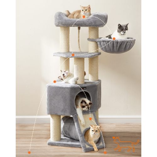 Griffoir Pour Chat - Gris Clair, Matériau Doux PCt002n01