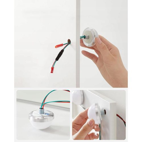 Coiffeuse Avec Miroir, Style Scandinave Blanc Rdt114w01