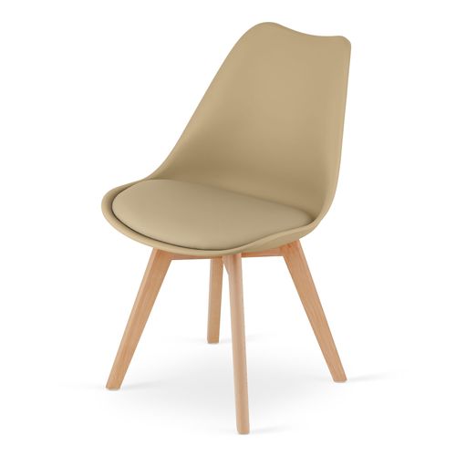 Chaise Rixk - Design Moderne Beige Foncé Pour Salon X 4