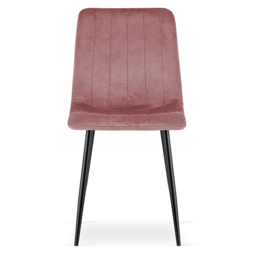 Fauteuil Jewa En Velours Rose - Élégant Pour Le Salon X 4
