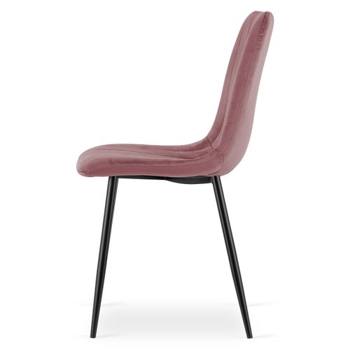 Fauteuil Jewa En Velours Rose - Élégant Pour Le Salon X 4