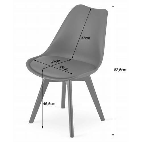 Chaise Rixk - Design Ergonomique Blanc Pour Salon X4