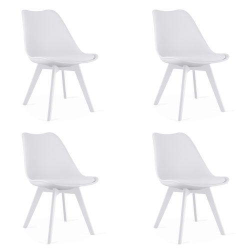 Chaise Rixk - Design Ergonomique Blanc Pour Salon X4