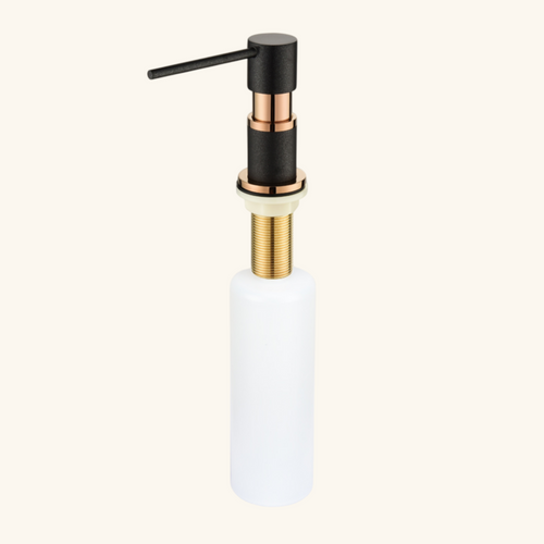 Distributeur Savon Cuisine Encastrable Helika Cuivre Et Noir