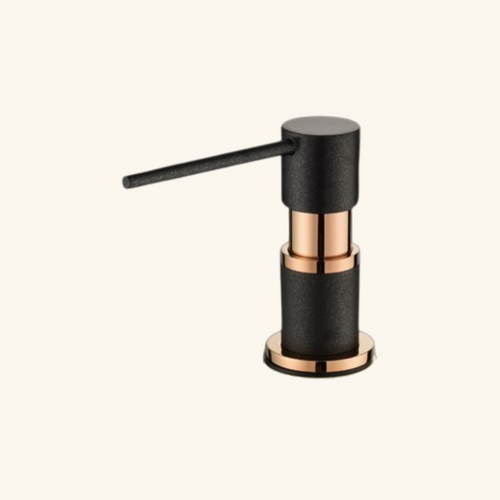 Distributeur Savon Cuisine Encastrable Helika Cuivre Et Noir