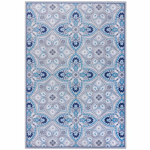Tapis Intérieur Extérieur Elena En Polyester - Bleu - 120x170 Cm