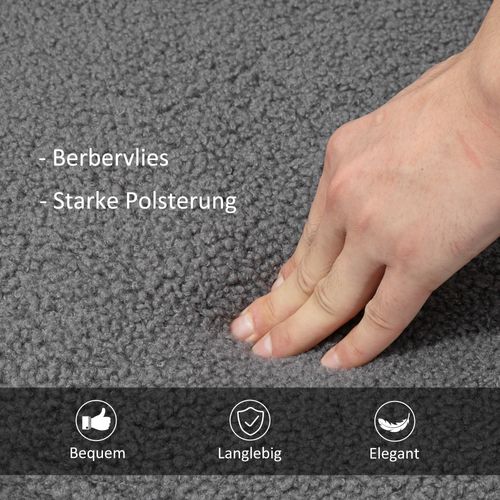 Fauteuil Berceuse - Doudou Berbère Gris - Rembourré Accoudoirs - Pour Intérieur