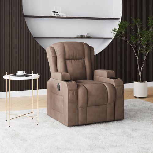 Fauteuil De Massage Électrique Avec Chauffage Lombaire Et Repose-pieds Rétractable,brun