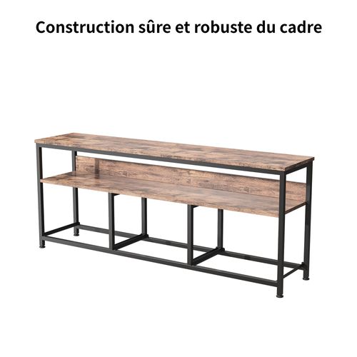Meuble TV Avec Éclairage LED 108 X 30 X 57 Cm, 3 Tiroirs, Compartiments Ouverts, Pour Le Salon