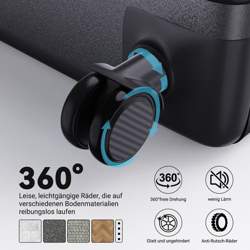 Valise 2 Pièces, Coque Rigide En Abs, Serrure à Combinaison Tsa Et Poignée Télescopique, Noire