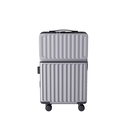 Valise Deux Pièces 20/24" Avec Serrure à Combinaison Et Roulettes Pivotantes à 360°, Grise