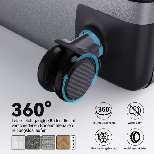 Valise Deux Pièces 20/24" Avec Serrure à Combinaison Et Roulettes Pivotantes à 360°, Grise