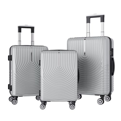 3 Tailles De Bagages à Coque Rigide Avec Serrure à Combinaison, Roulettes Pivotantes à 360°