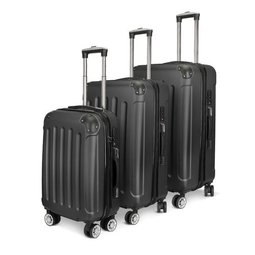 3 Tailles De Bagages à Coque Rigide Avec Serrure à Combinaison, Roulettes Pivotantes à 360°