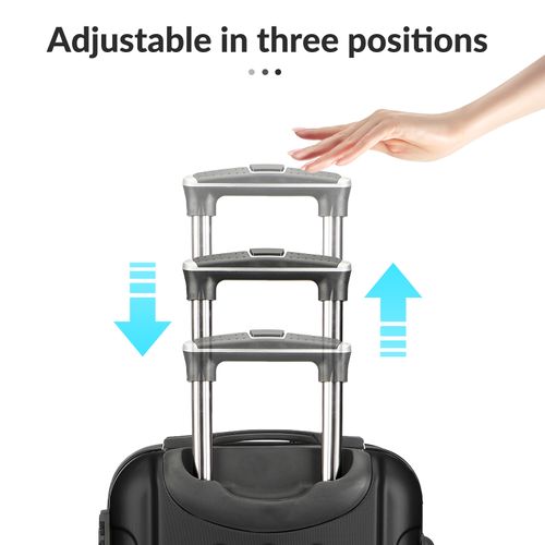 3 Tailles De Bagages à Coque Rigide Avec Serrure à Combinaison, Roulettes Pivotantes à 360°