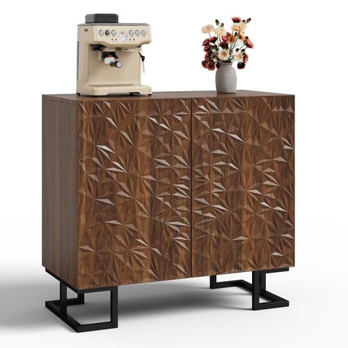 Buffet 80×40×78 Cm Avec 2 Portes - Marron