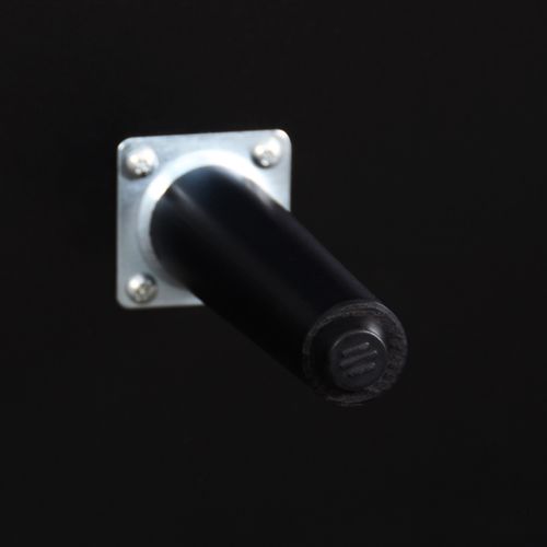 Meuble De Rangement Moderne Aspect Noir Et Bois Avec Tiroirs Et Étagères Réglables En Hauteur, 90 Cm