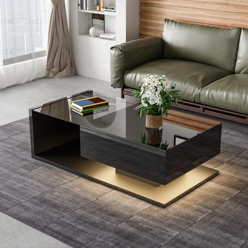 Table Basse - Effet LED - Noir