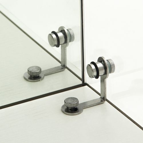 Vitrine En Verre Avec LED,2 Portes Et 4 Compartiments,80×36×164cm,meuble De Collection Verrouillable