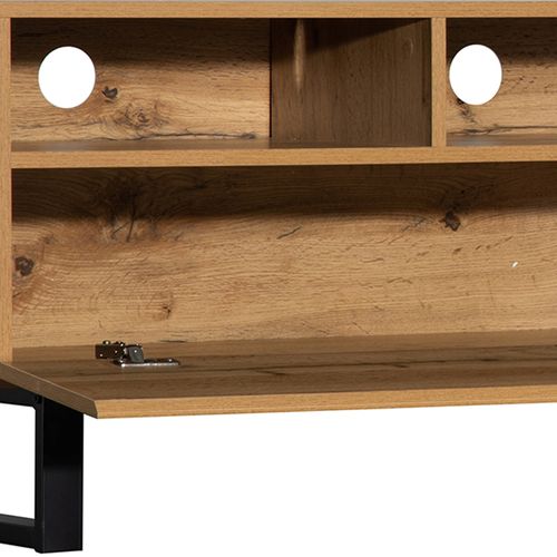 Meuble TV 180 X 50 X 38 Cm - Avec 2 Compartiments De Rangement - Bois