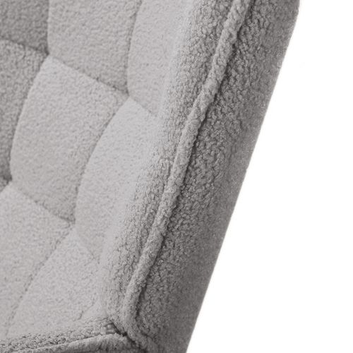 Fauteuil à Bascule Rembourré Avec Accoudoirs, Adapté Au Salon Et à La Chambre, Gris Clair