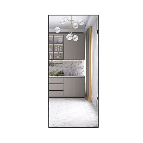 Miroir De Maquillage Rectangulaire Pleine Longueur 180 X 80 Cm, à Suspendre Ou à Poser, Noir.