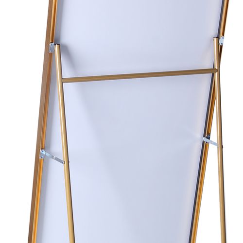 Miroir De Maquillage Rectangulaire Complet 180 X 80 Cm, à Suspendre Ou à Poser, Doré